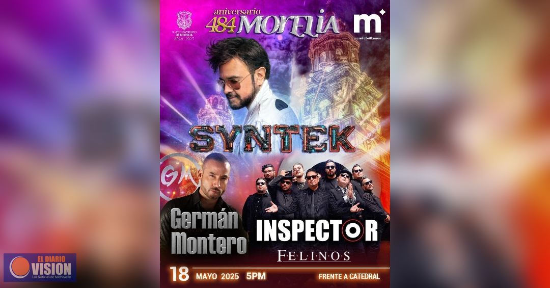 Todo listo para el gran concierto de Aleks Syntek por 484 Aniversario de Morelia
