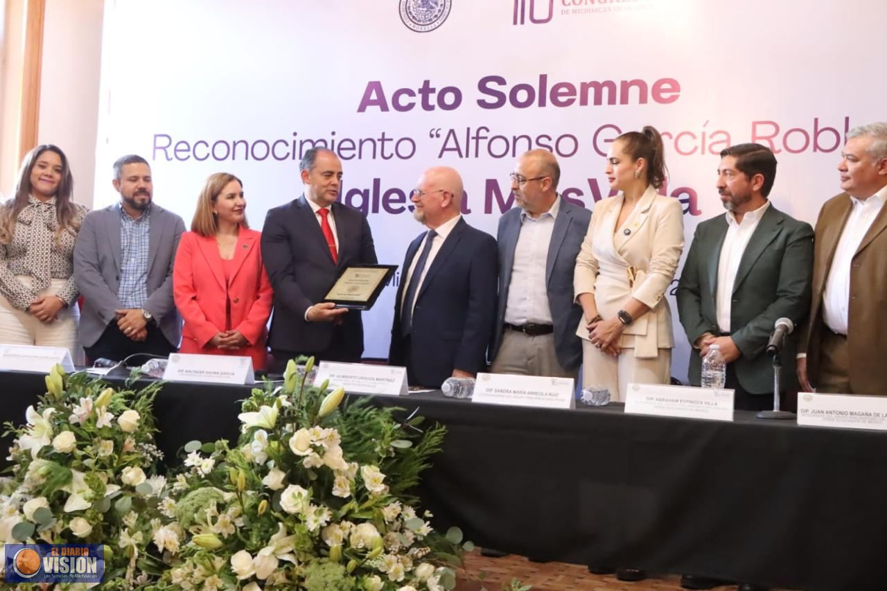 Congreso del Estado entrega a la Iglesia MasVida el Reconocimiento “Alfonso García Robles”