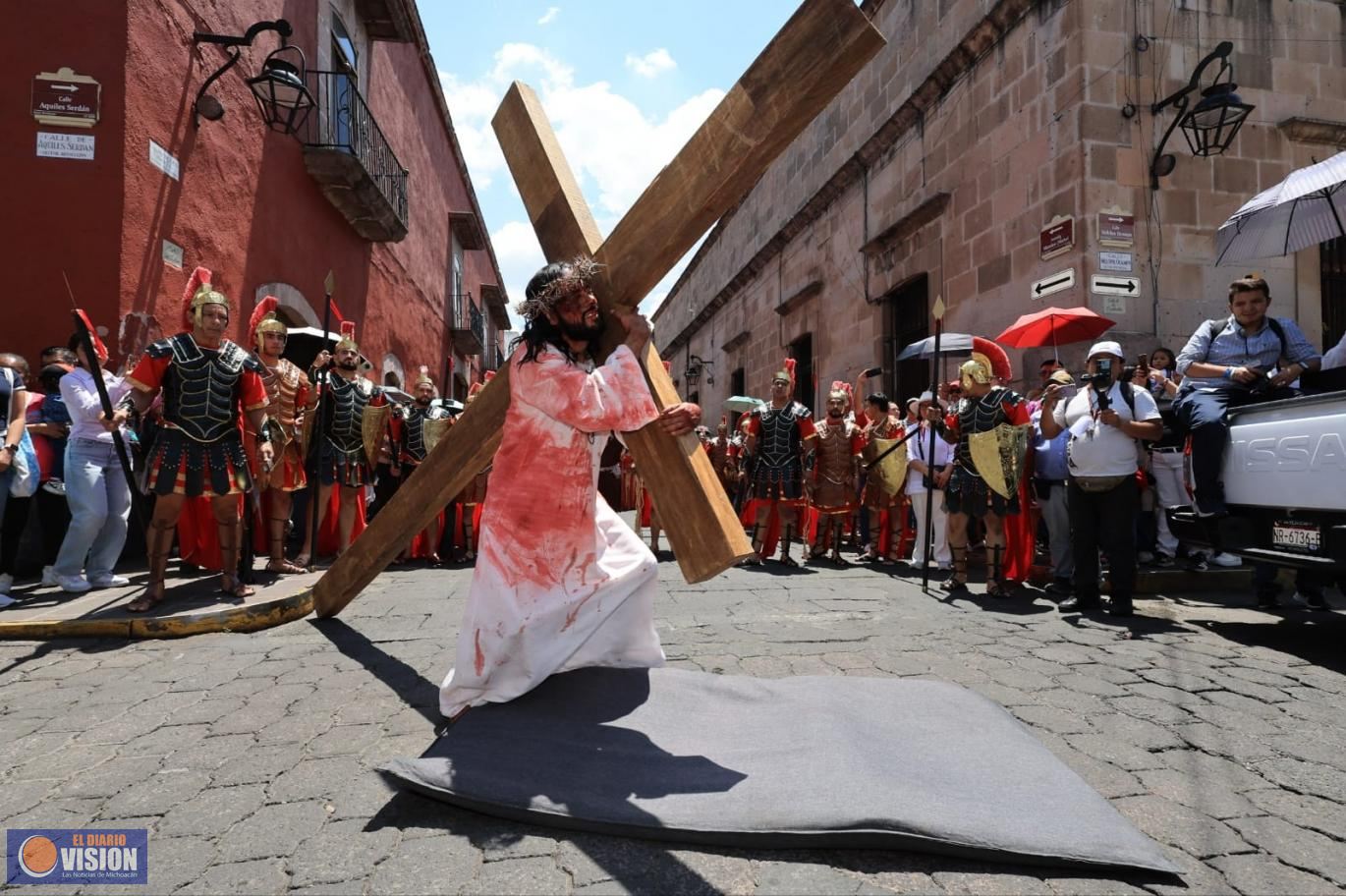 Con fervor se vive en Morelia la Pasión y Muerte de Jesús