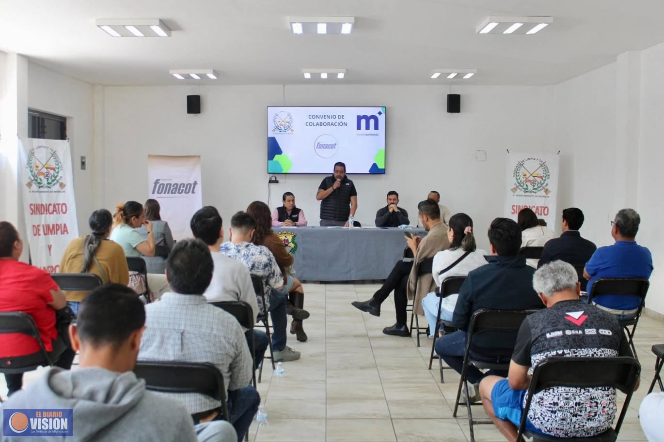 Yankel Benítez destaca convenio entre Sindicato de Limpia y Fonacot