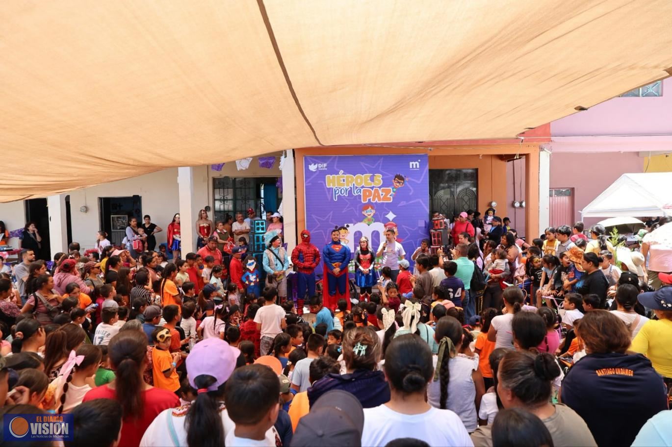 Festejo del DIF Morelia llegó a Santiago Undameo y Tenencia Morelos