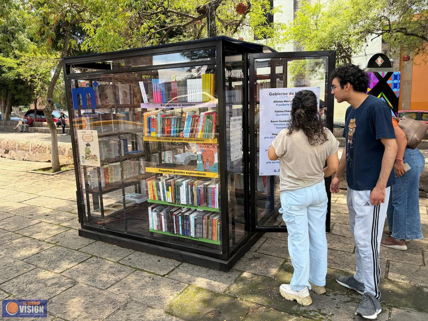 SeCultura Morelia detalla dinámica de préstamo de libros en cabinas de lectura 