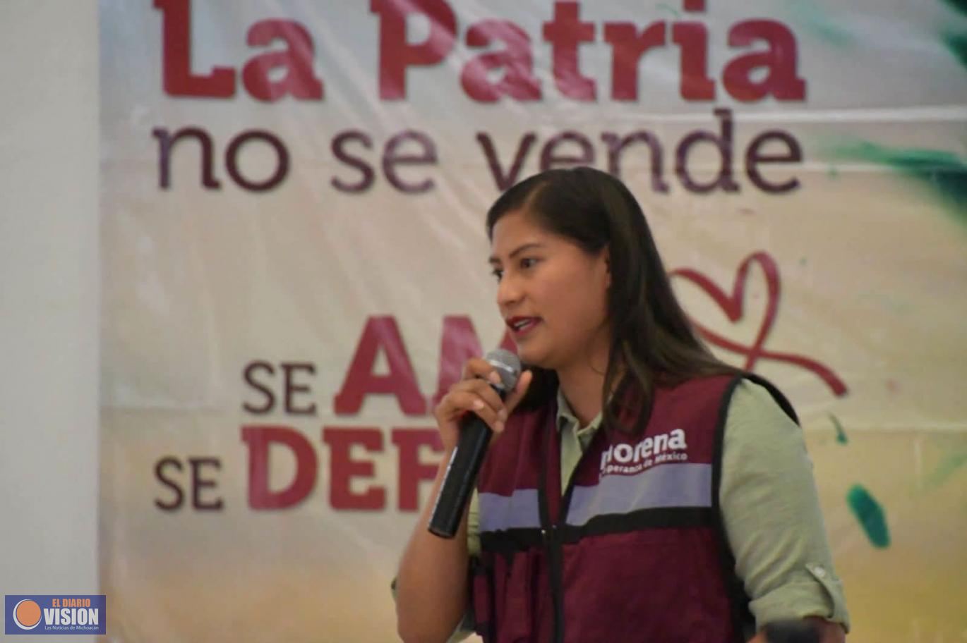 Celeste Ascencio llama desde Apatzingán a cerrar filas para profundizar la Cuarta Transformación