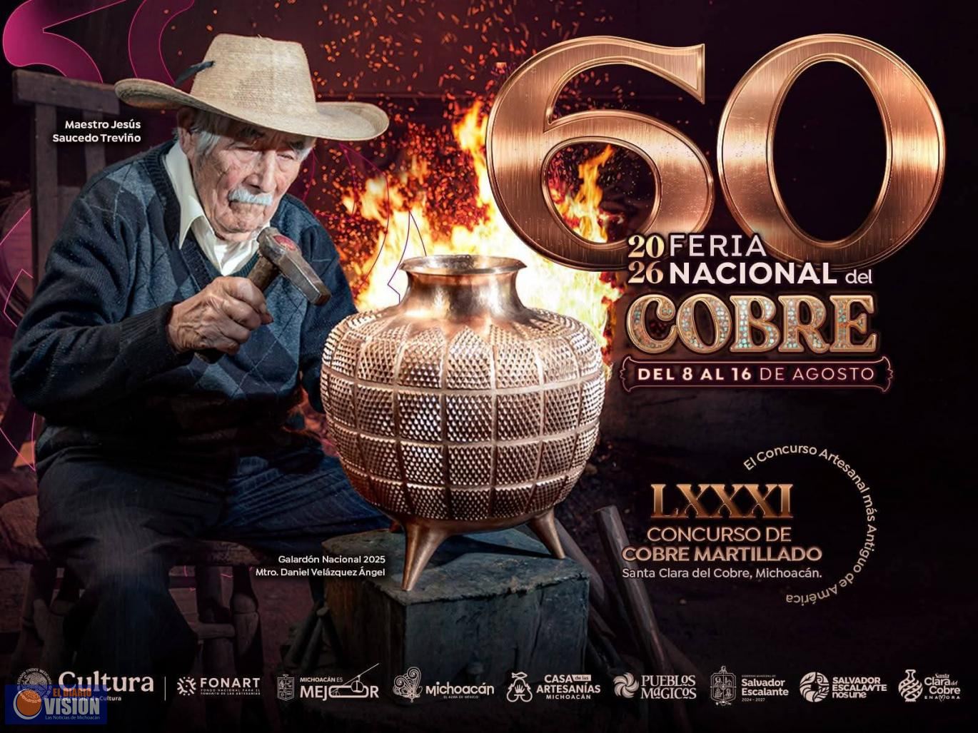 Feria Nacional del Cobre, reunirá tradición, arte y gastronomía
