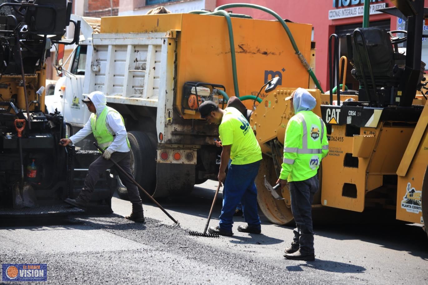Gobierno de Morelia lleva a cabo programa de reencarpetamiento en distintos puntos de la ciudad