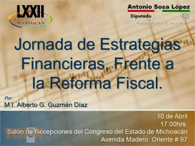 Realizarán Jornadas de Estrategias  Financieras en el Congreso del Estado
