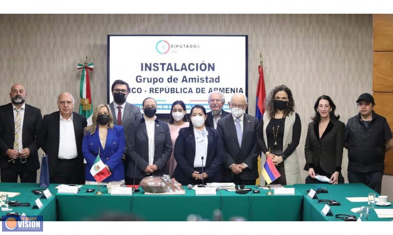 Hirepan Maya, asistió a la instalación del Grupo de Amistad México-República de Armenia