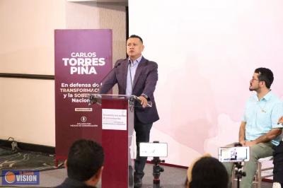 Torres Piña: Plan Michoacán, se  demuestra con inversión