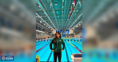 La Nicolaita, Miranda López, satisfecha con su primera experiencia internacional en natación 