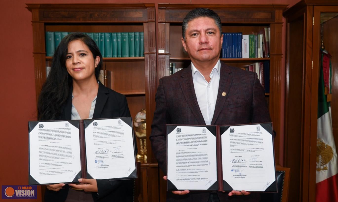 UMSNH y SEIMUJER signan convenio de colaboración académica 