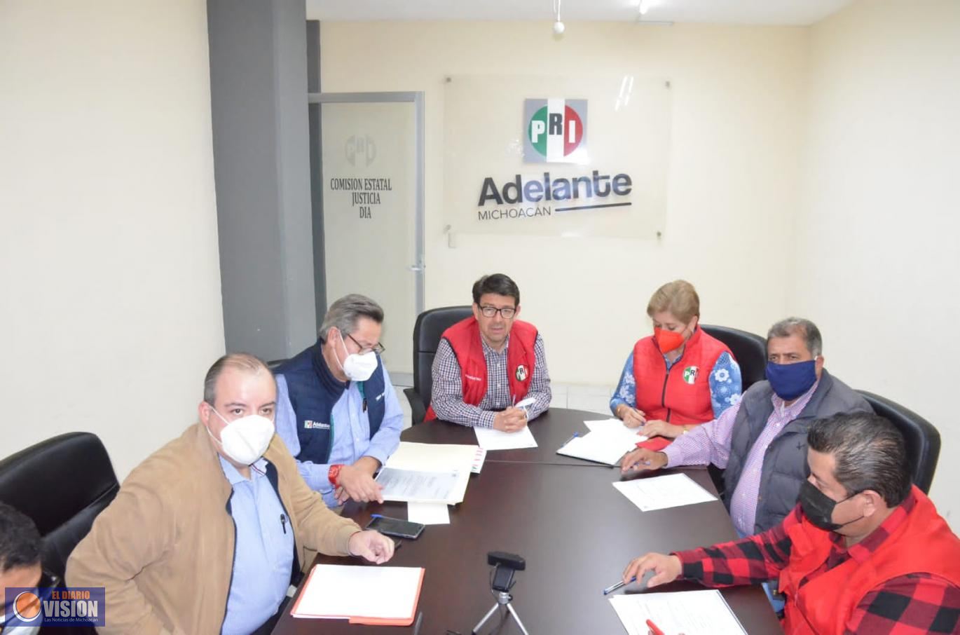 Acuerda PRI trabajar en unidad con comités municipales