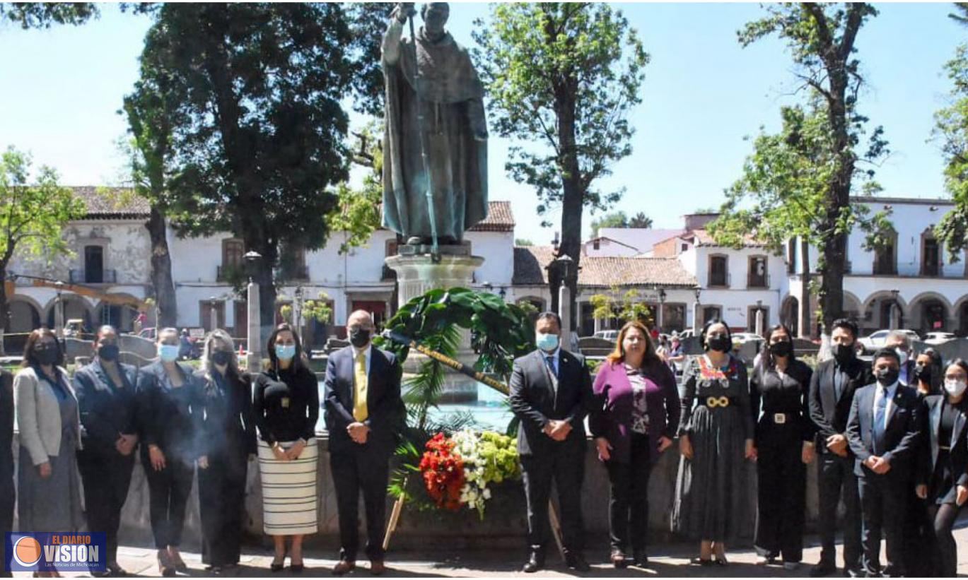 Diputadas conmemoran legado de Vasco de Quiroga