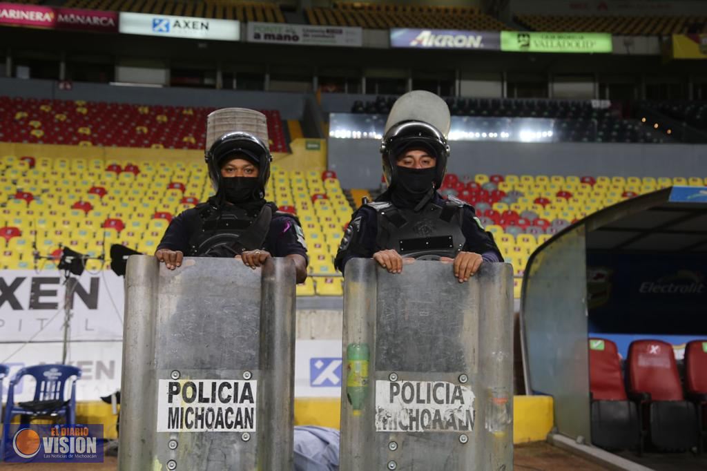 SSP despliega seguridad en las inmediaciones del Estadio Morelos