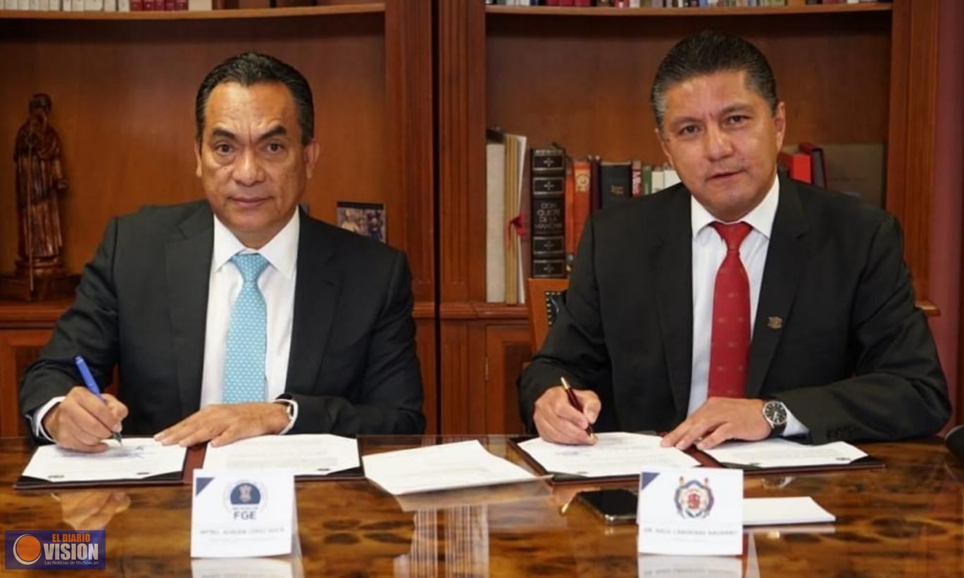 UMSNH y Fiscalía General de Michoacán signan convenio de colaboración 