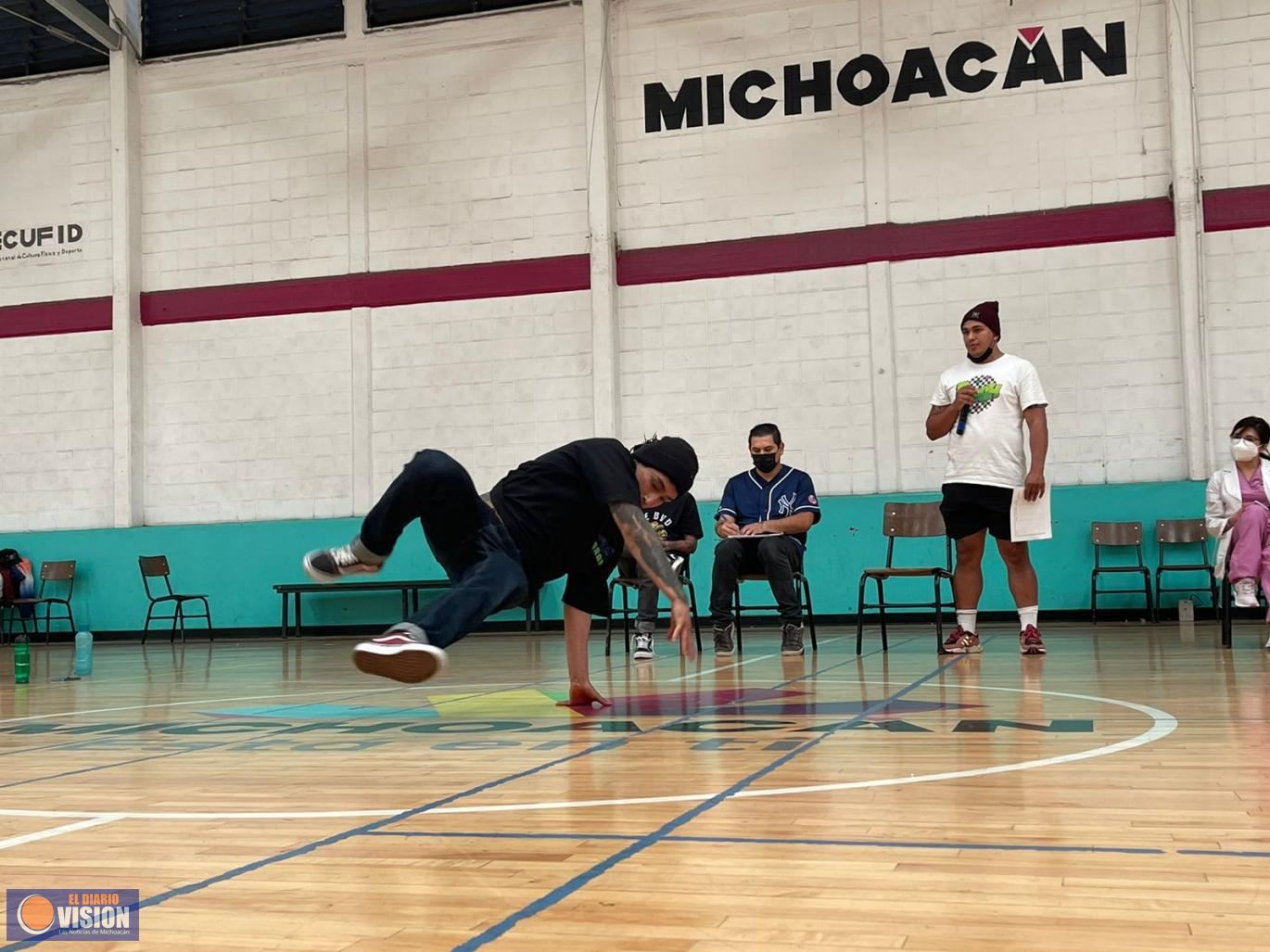 Debutarán seis michoacanos en break dance en los Juegos Nacionales Conade 2022