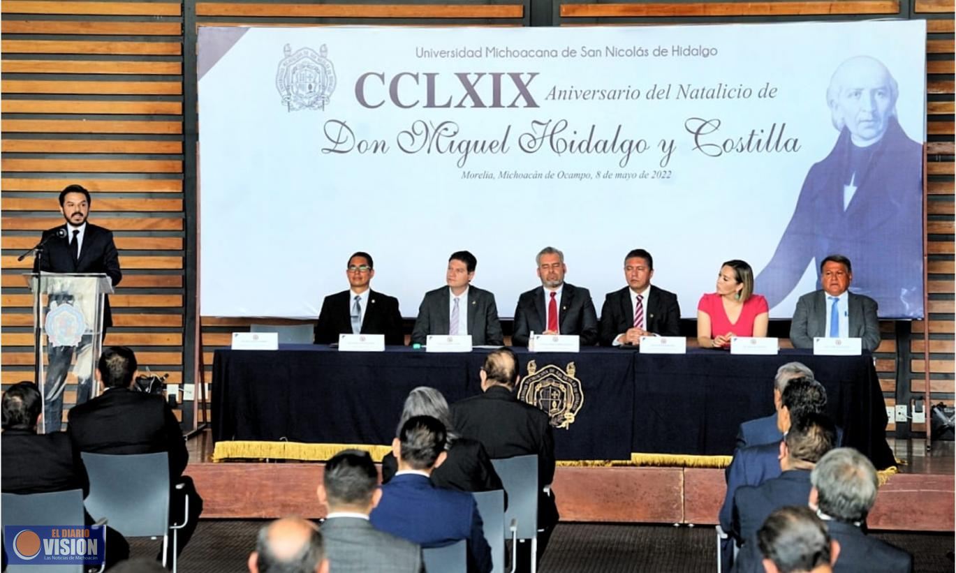 UMSNH Conmemora el CCLXIX Aniversario del Natalicio de Don Miguel Hidalgo 