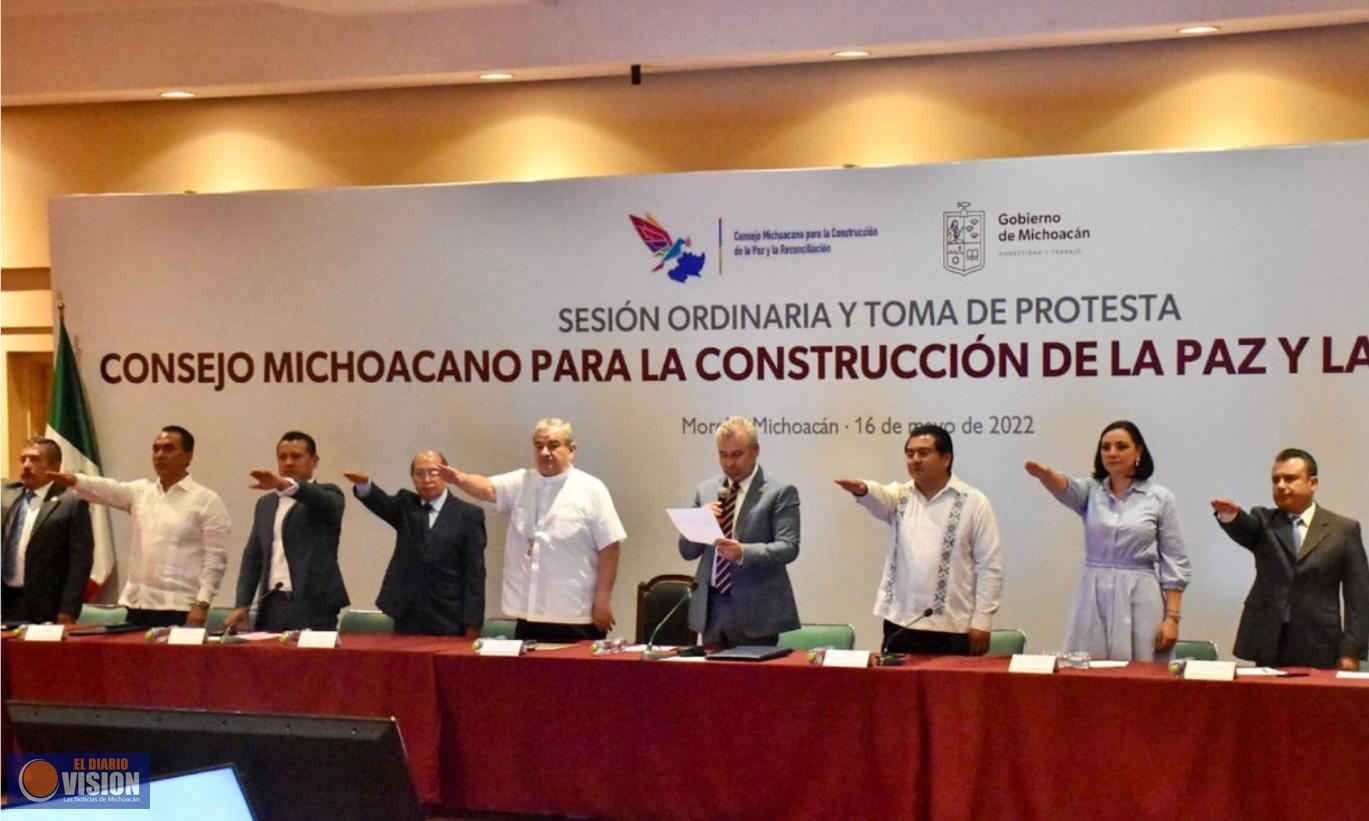 El fortalecimiento de la paz y la seguridad en Michoacán es tarea de todos