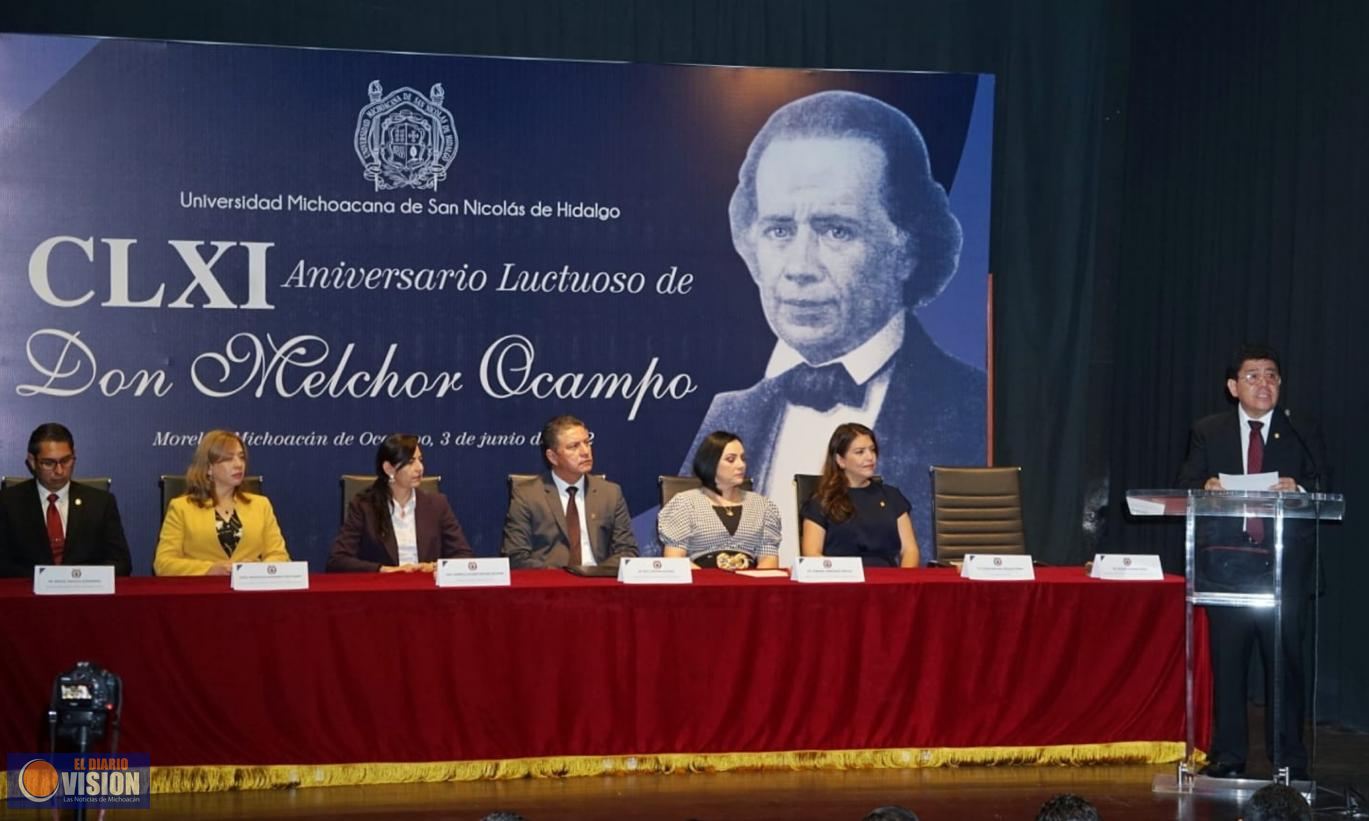 Raúl Cárdenas preside aniversario CLXI luctuoso de Don Melchor Ocampo 