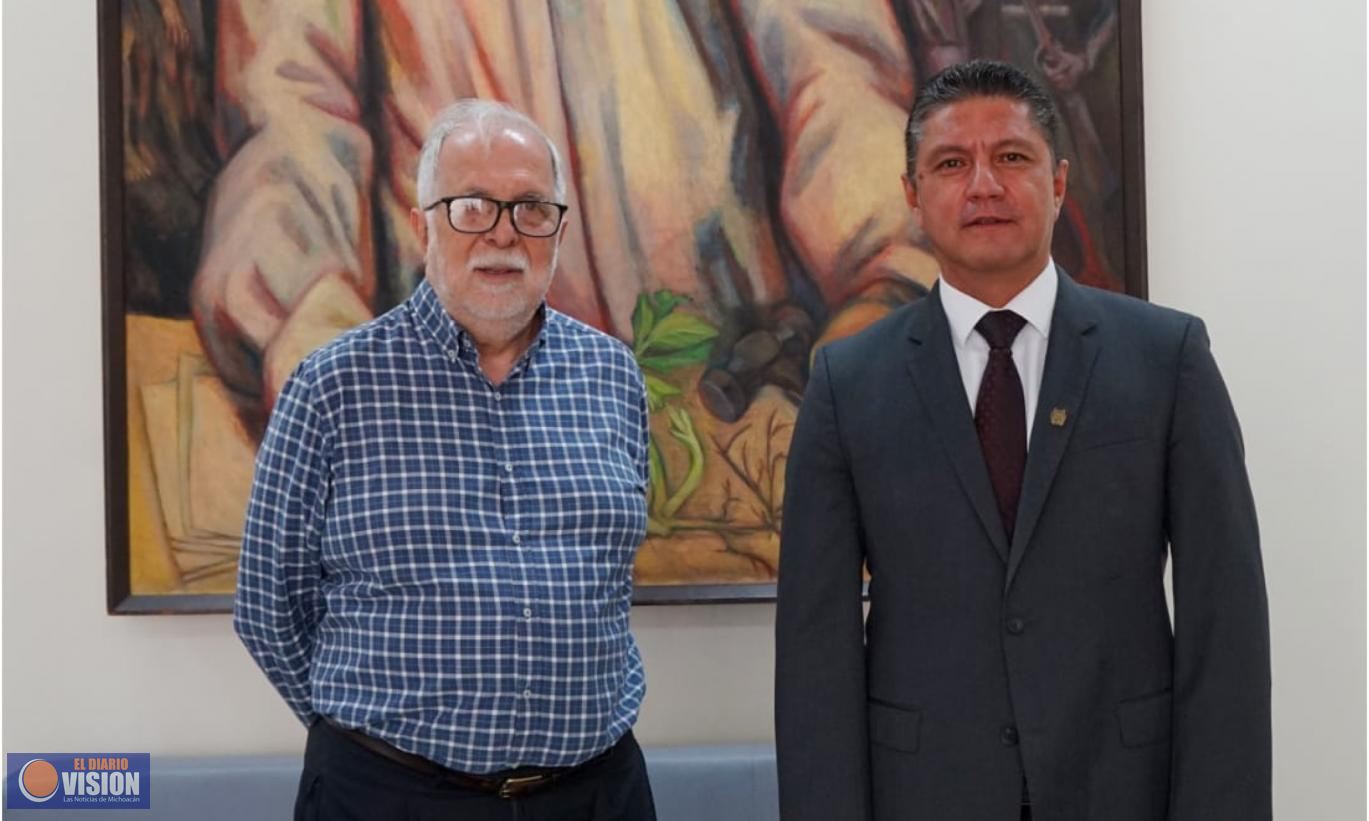 Rector de la UMSNH recibe al Historiador Javier Garciadiego   