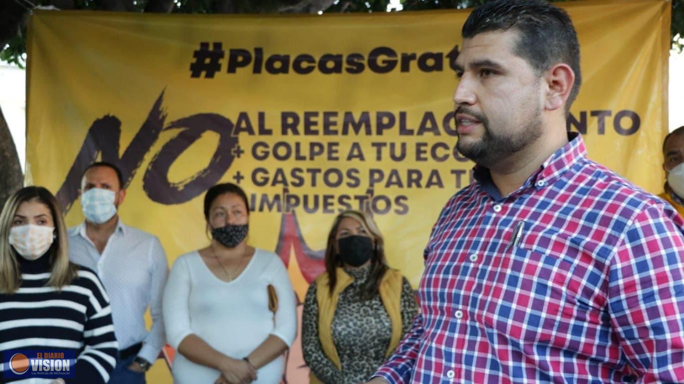 Al solicitar ampliar plazo para canje de placas sin multas, el gobierno estatal nos da la razón: PRD