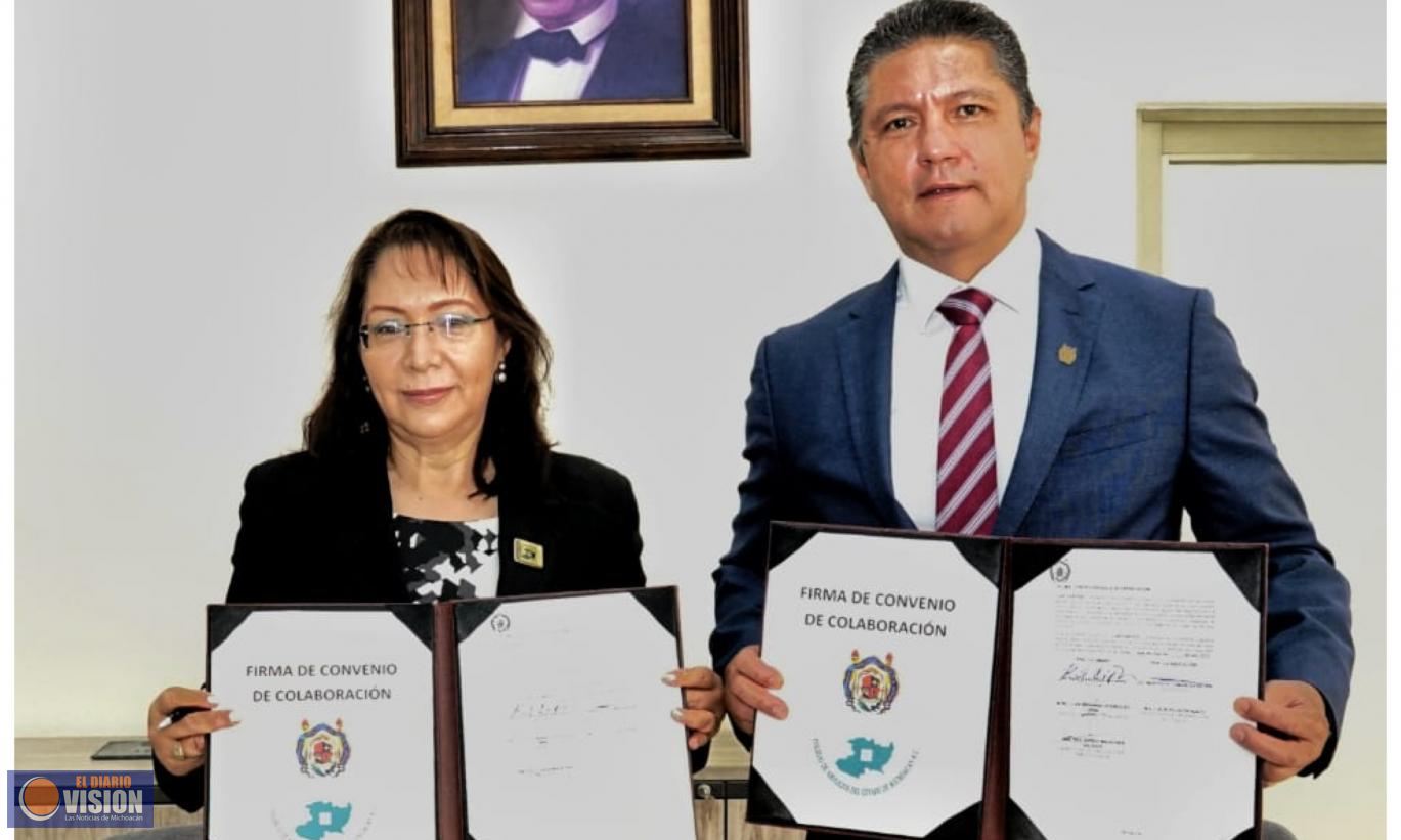 Raúl Cárdenas estrecha vínculos entre la UMSNH y el Colegio de Abogados 