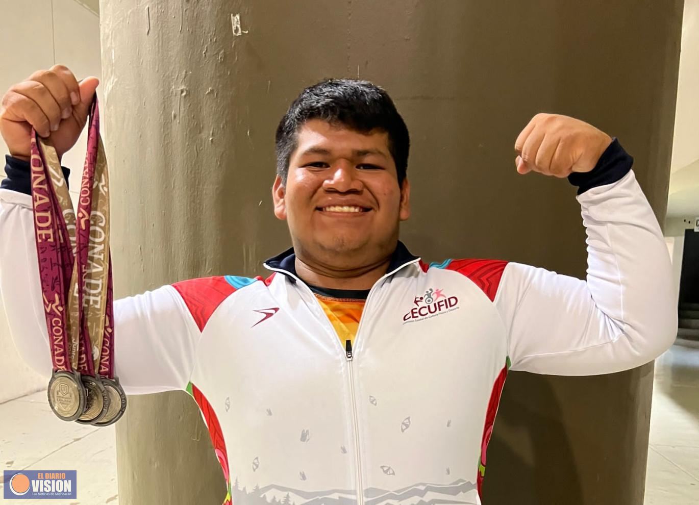 Gana Michoacán tres medallas de plata en halterofilia en los Nacionales Conade 2022 