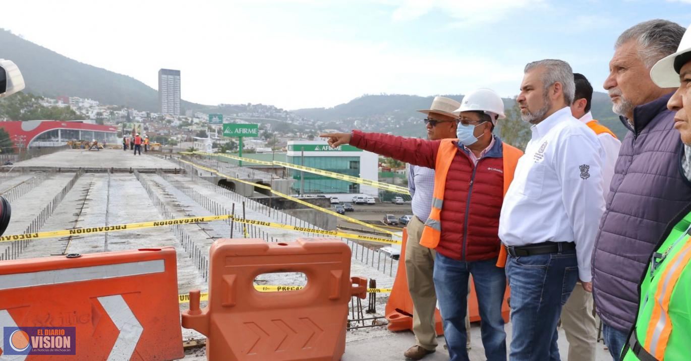 Supervisa Bedolla obra del distribuir vial de la Salida a Mil Cumbres