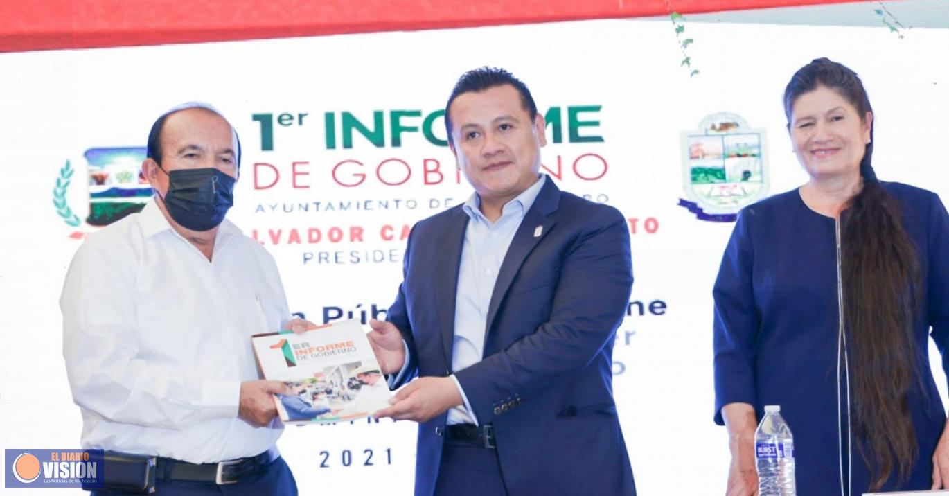 Queréndaro avanza con hechos en la transformación de Michoacán: Torres Piña