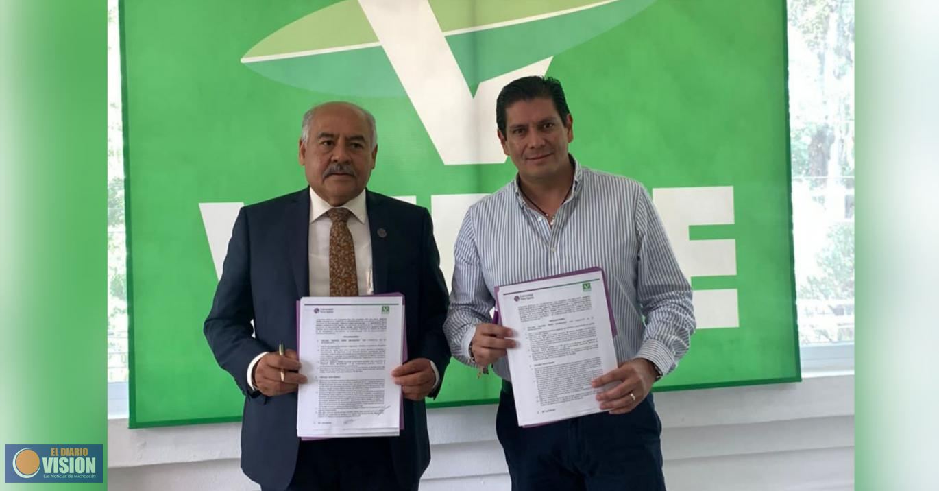 Signan PVEM y Universidad Nova Spania convenio de colaboración