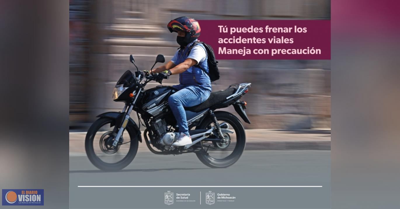 Choques en motocicleta, segunda causa de accidente en Michoacán