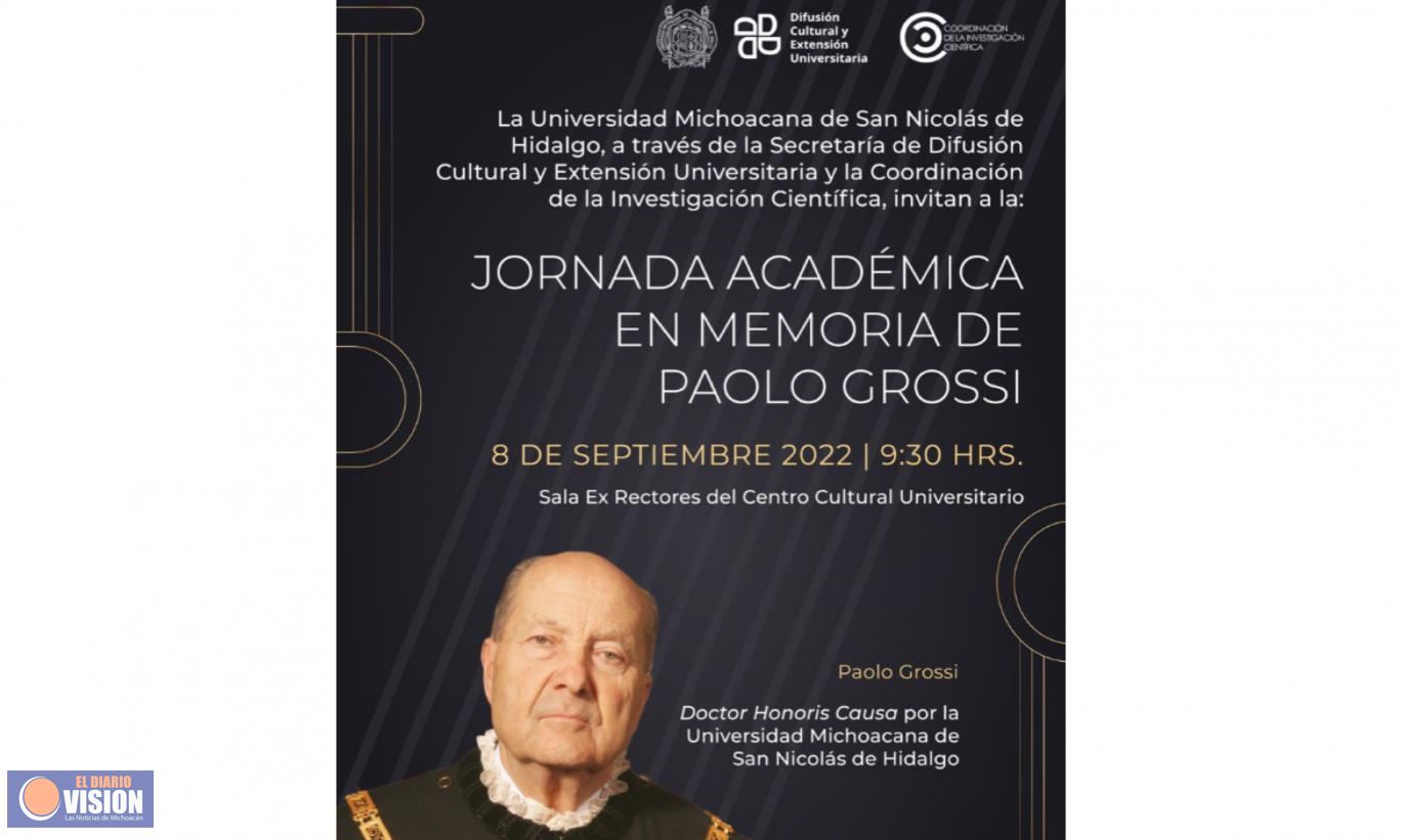 Realizarán Jordana Académica en Memoria de Paolo Grossi 