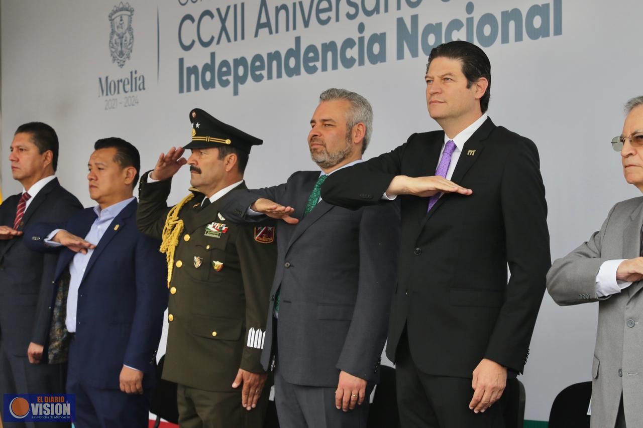 Encabeza Bedolla conmemoración del CCXII Aniversario del Inicio de la Independencia Nacional