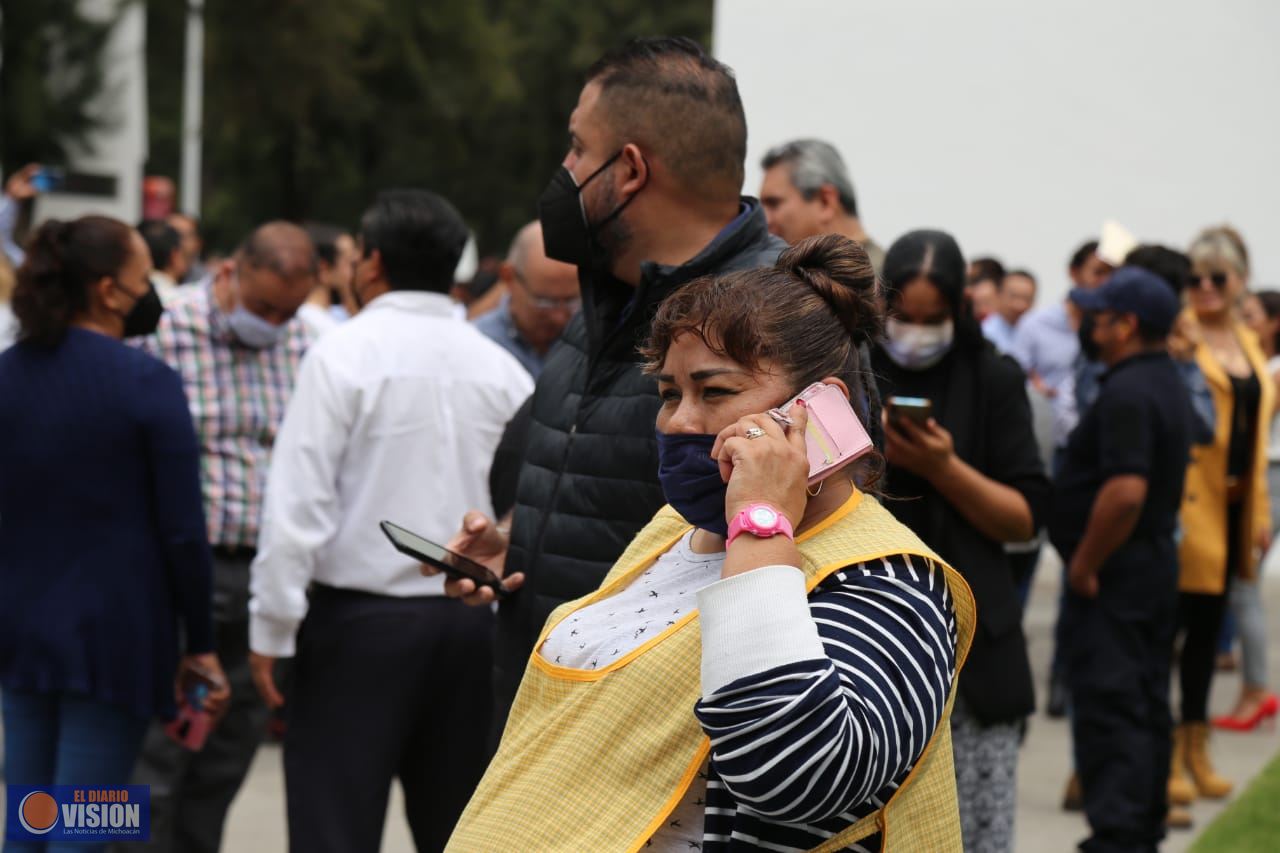 Atiende personal operativo y administrativo de la SSP sismo registrado esta tarde