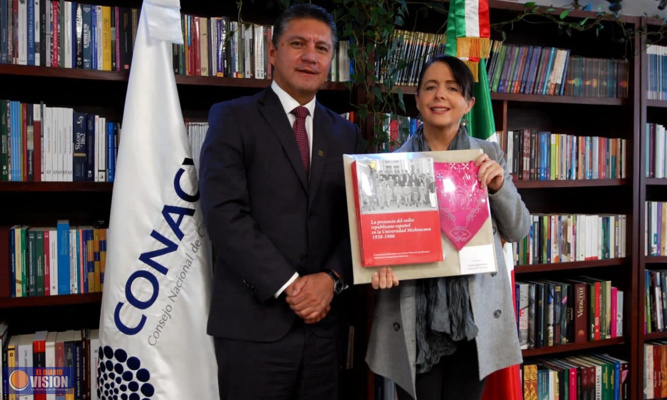 Rector de la UMSNH sostuvo reunión con la titular de Conacyt 