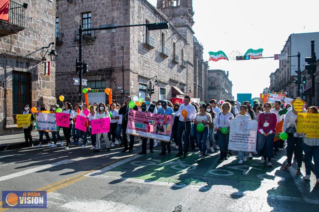 Realiza SSM caminata y feria de salud sobre prevención de embarazos en adolescentes