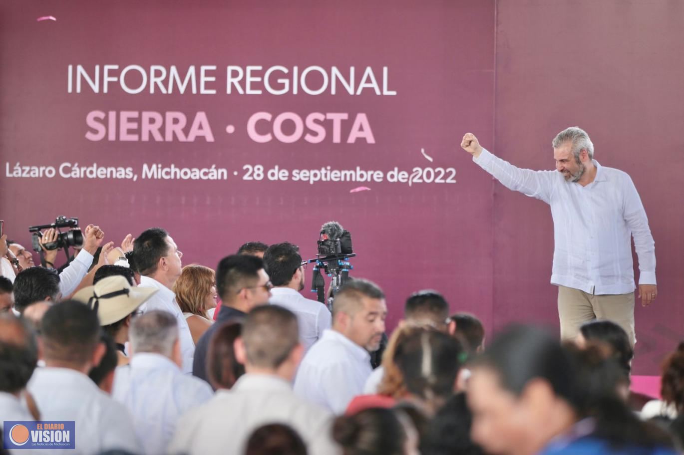 En informe regional, convoca Bedolla a la solidaridad con personas afectadas por sismos