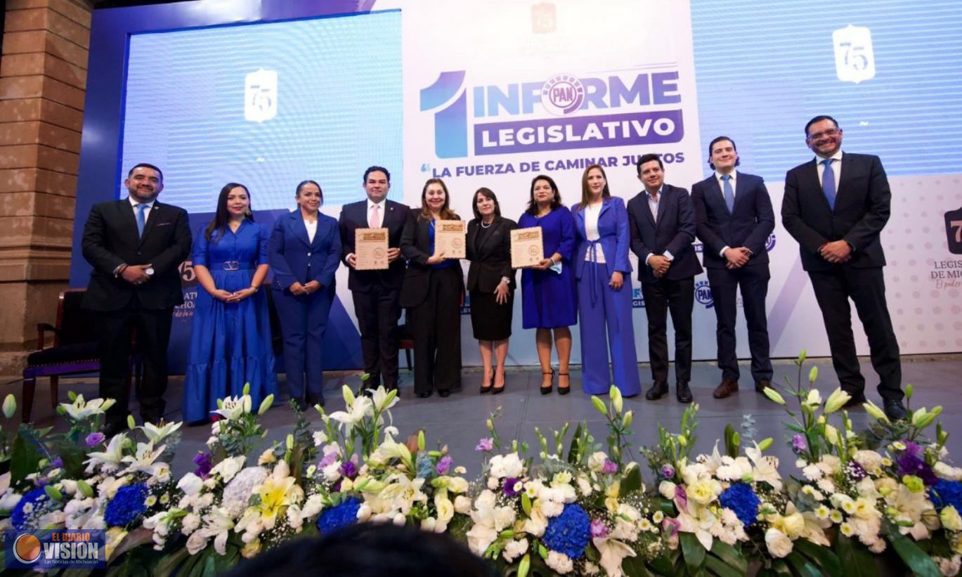 Presenta Grupo Parlamentario la fuerza de caminar juntos en su primer informe legislativo