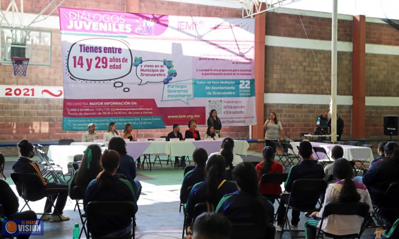 Arranca el IEM diálogos itinerantes con la juventud michoacana 