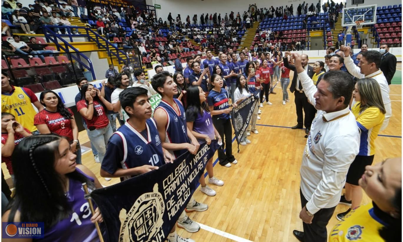 Raúl Cárdenas inaugura los Juegos Deportivos Nicolaitas 2022  