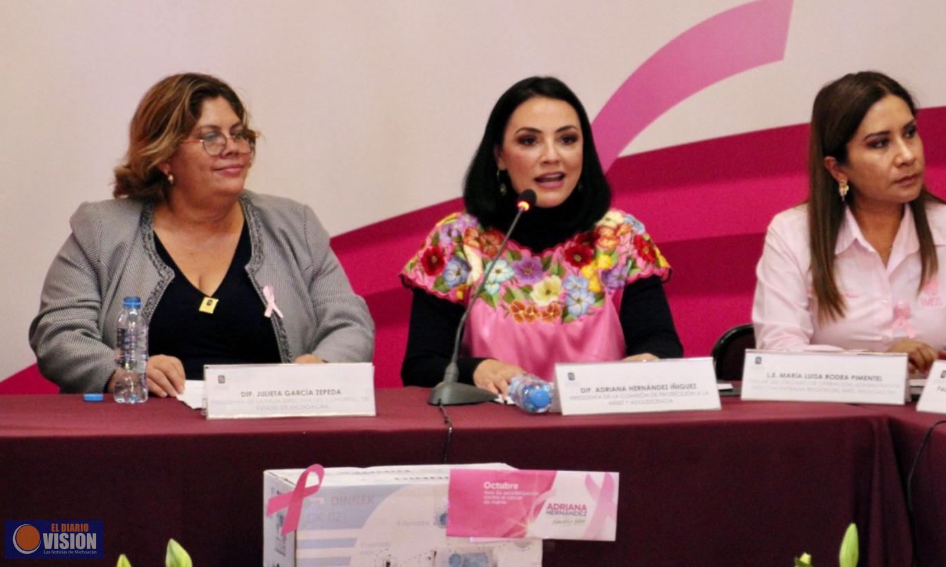 Adriana Hernández inicia actividades por el mes de sensibilización contra el cáncer de mama