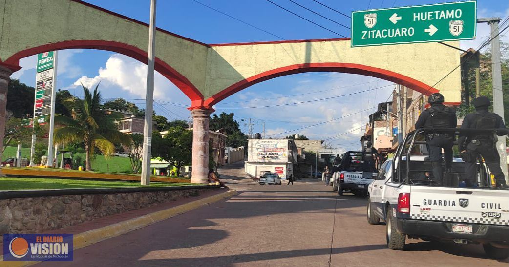 Mantiene Guardia Civil labores operativas en Tuzantla