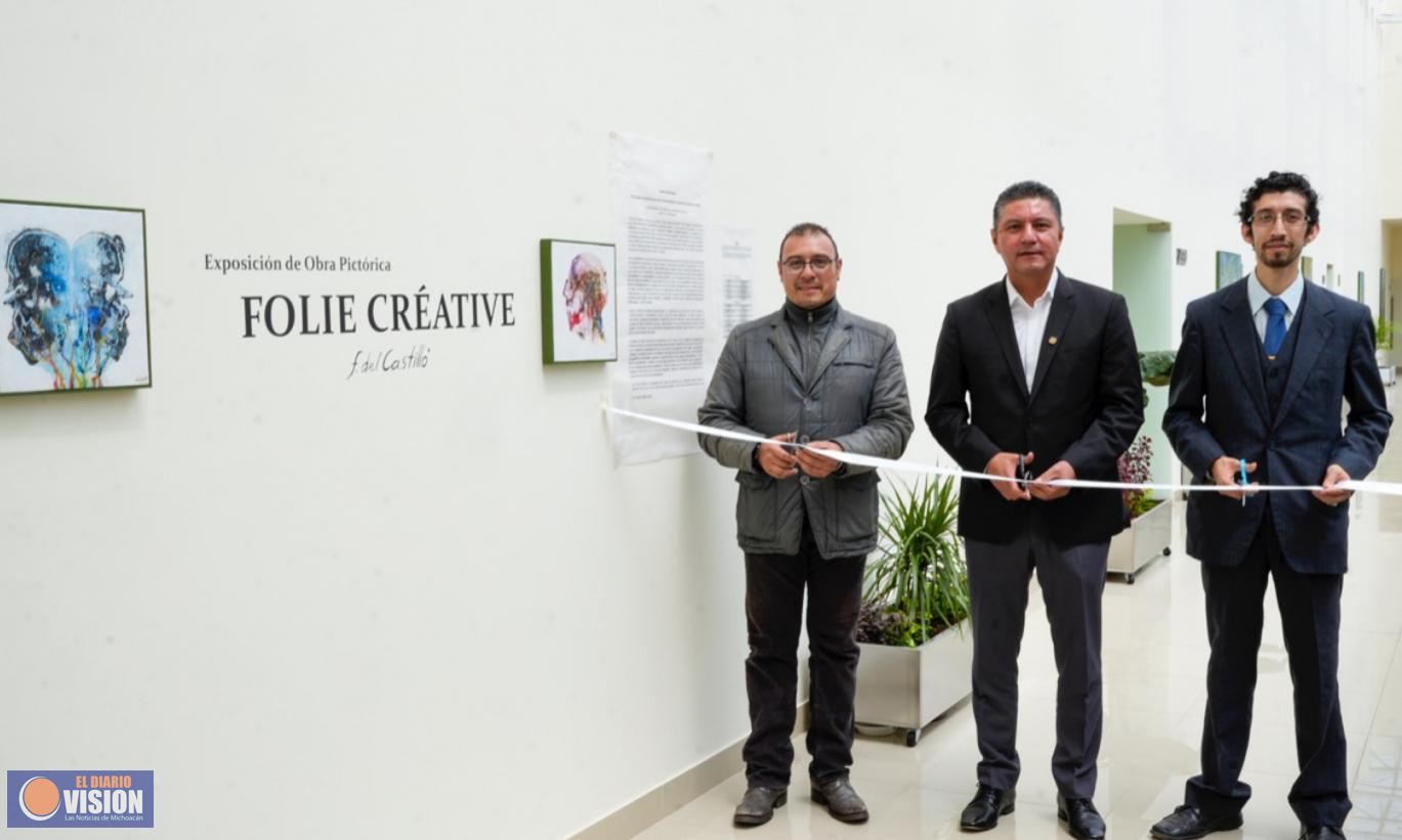 Rector Raúl Cárdenas inaugura la Exposición Folie Créative