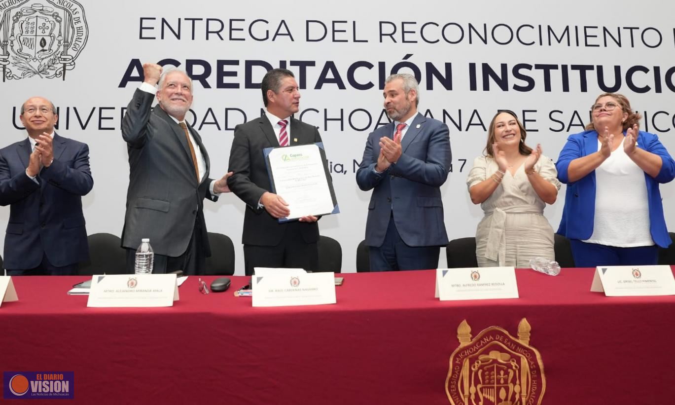 UMSNH logra acreditación por COPAES, máximo organismo evaluador en México 