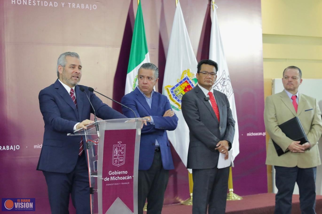 Fortapaz y Faeispum recibirán 2 mil 500 mdp para 2023: Bedolla