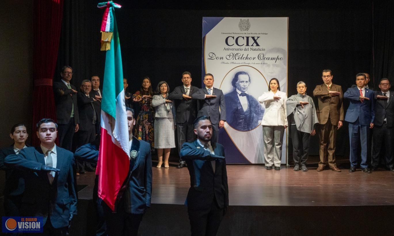 UMSNH conmemora CCIX Aniversario del Natalicio de Melchor Ocampo   