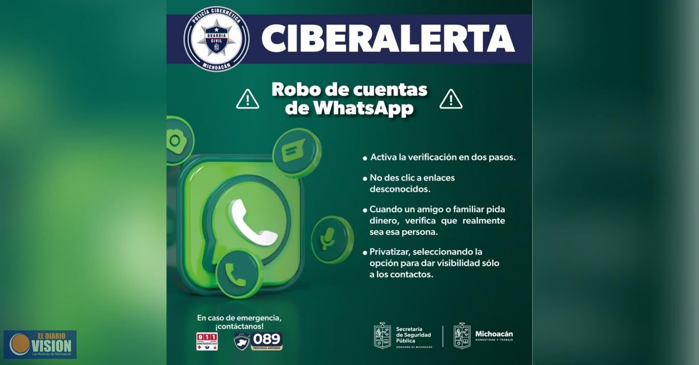 SSP emite alerta por extorsiones vía WhatsApp