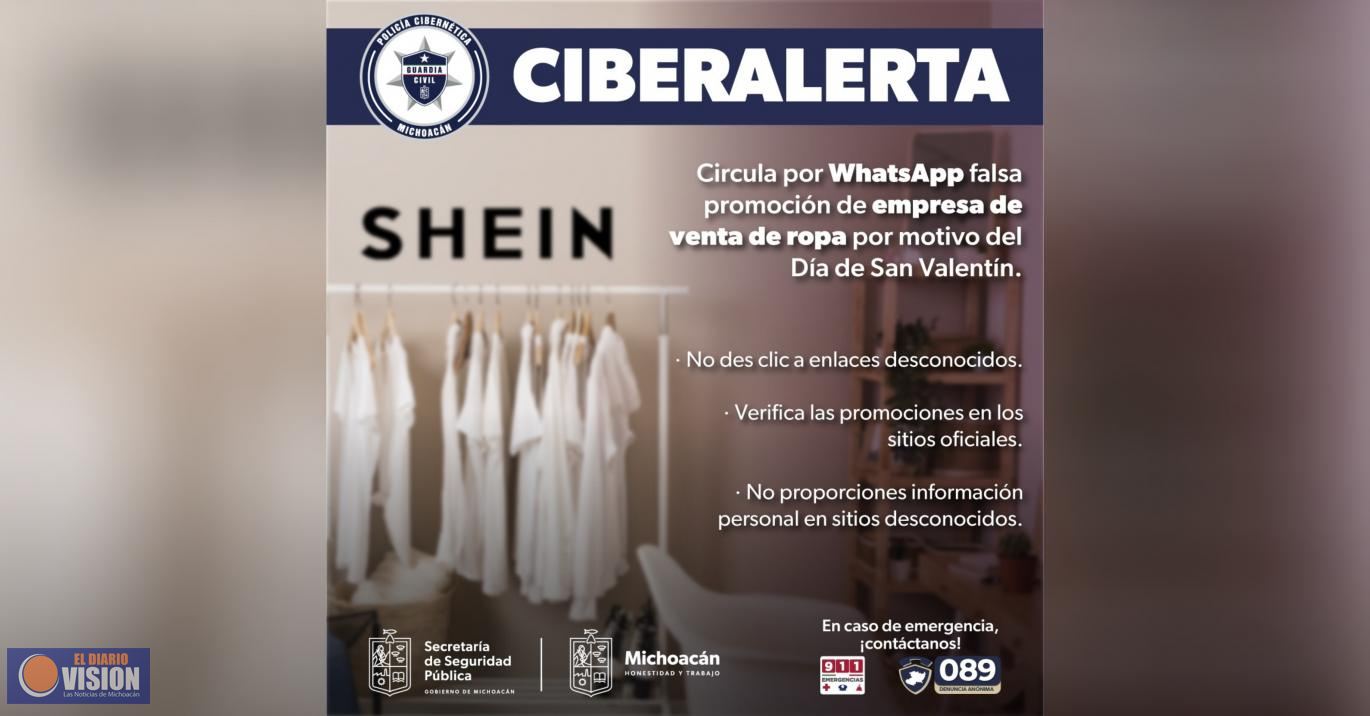 SSP alerta por fraude a través de falsa cuenta de SHEIN en WhatsApp