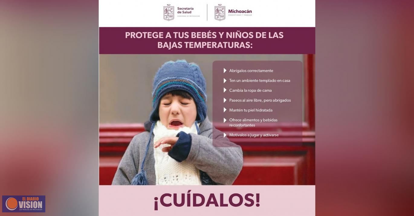 Llama SSM a proteger a niñas y niños de bajas temperaturas