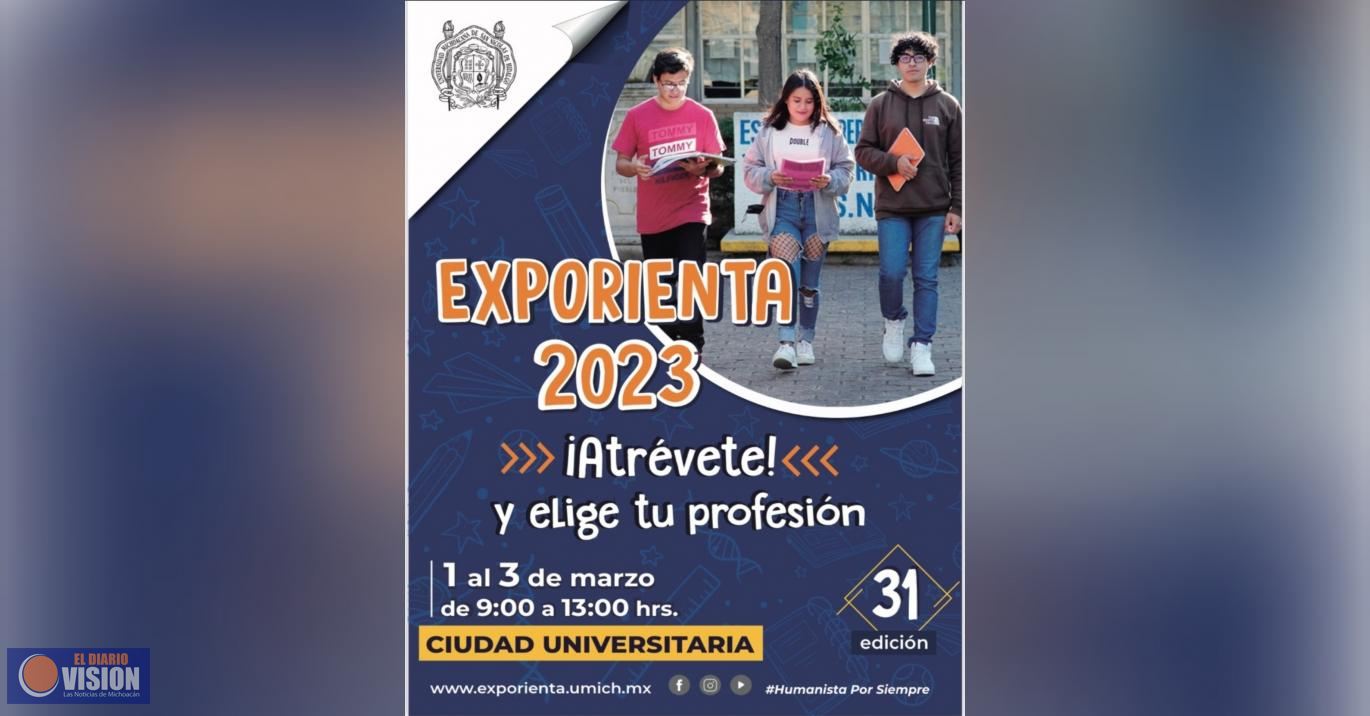 ExpOrienta, atrévete a elegir” de la UMSNH se realizará del 1 al 3 de marzo