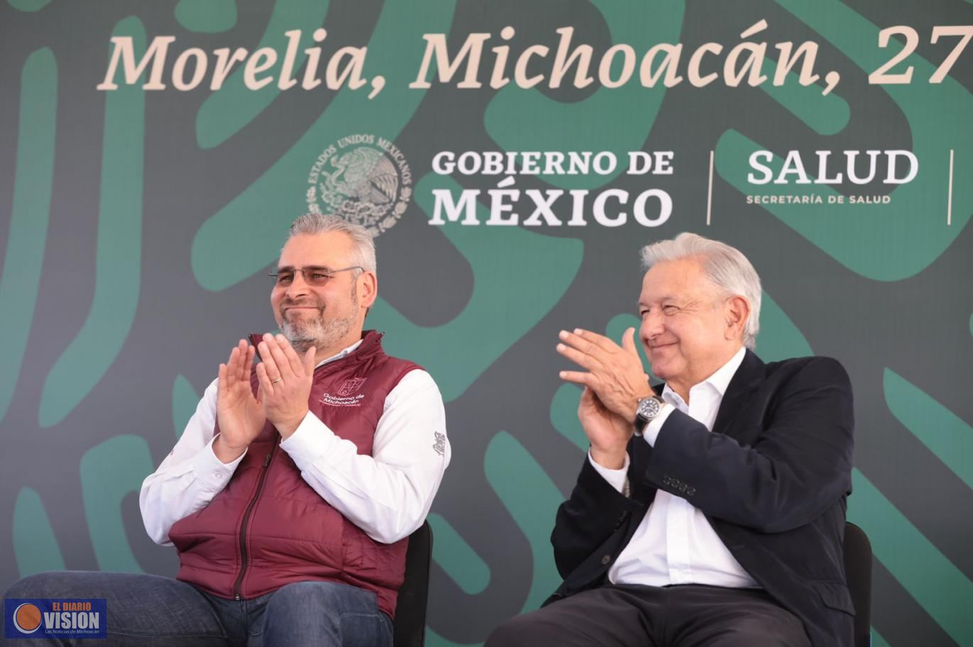 Bedolla y Presidente concretan incorporación de Michoacán al Plan de Salud IMSS Bienestar 